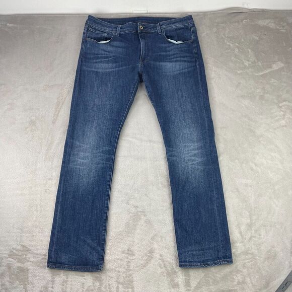 G Star Jeans Men 38x32 Blue‎ 3301 Deconstructed Slim Straight Fit